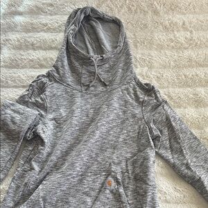 Carhartt Heather Gray Women's Cowl Neck Sweater